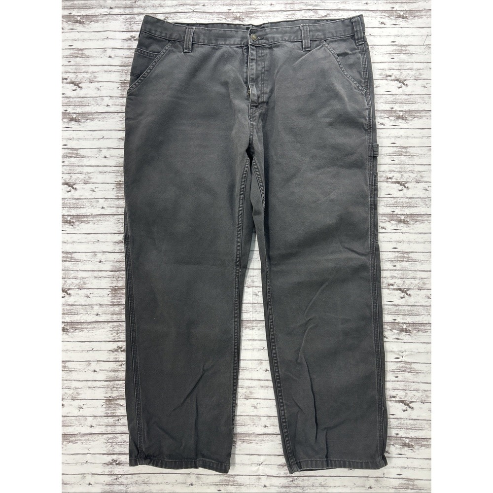 Wolverine Mens 42x30 Gray Canvas Utility Work Carpenter Pants Relaxed Fit FLAW